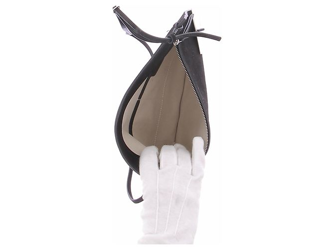 Autre Marque Bolso de mano de gamuza negra - vista 4