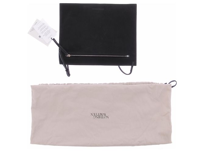 Autre Marque Bolso de mano de gamuza negra - vista 7