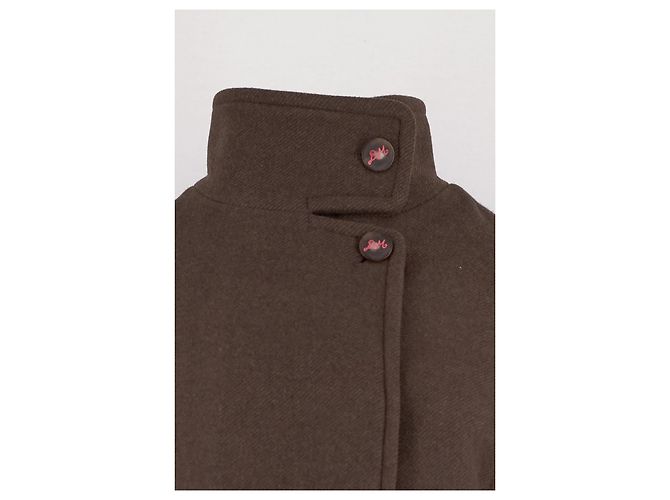 Autre Marque Brauner Wollmantel - Ansicht 5