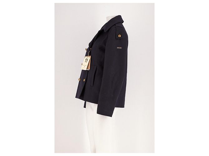 Giacca corta doppiopetto Saint James blu navy - vista 3