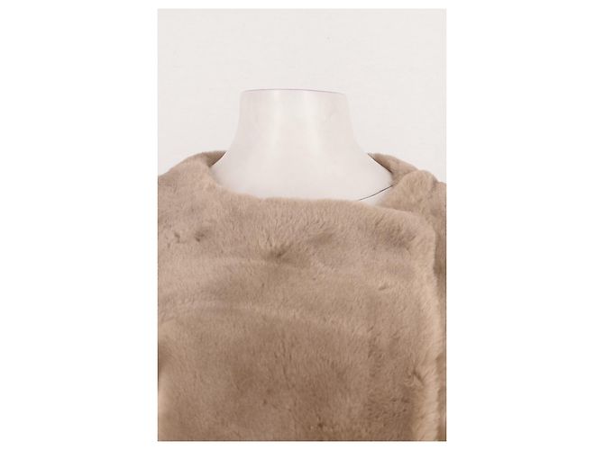 Totême Abrigo de shearling beige - vista 5