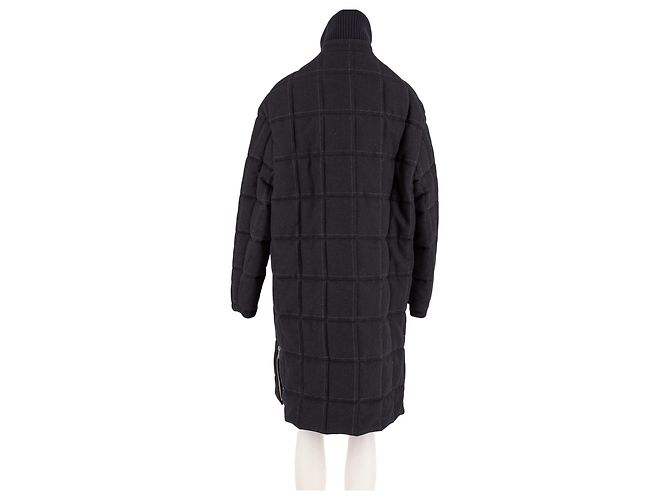 Hermès Cappotto in lana nera - vista 2