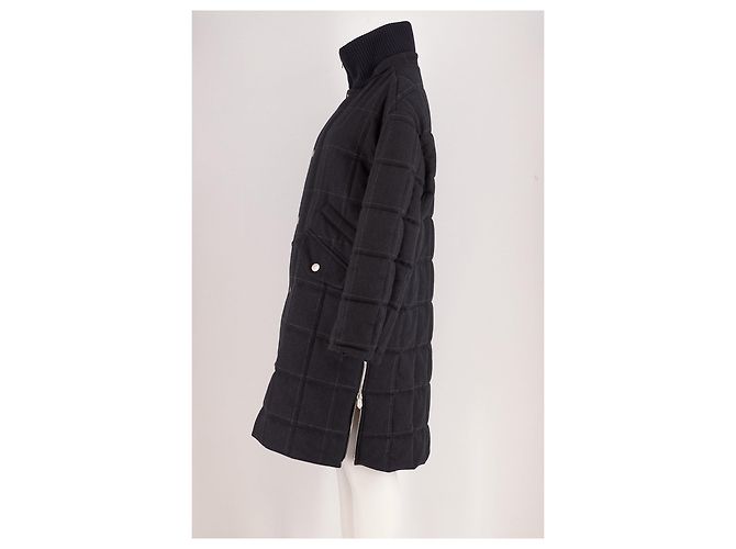 Hermès Cappotto in lana nera - vista 3