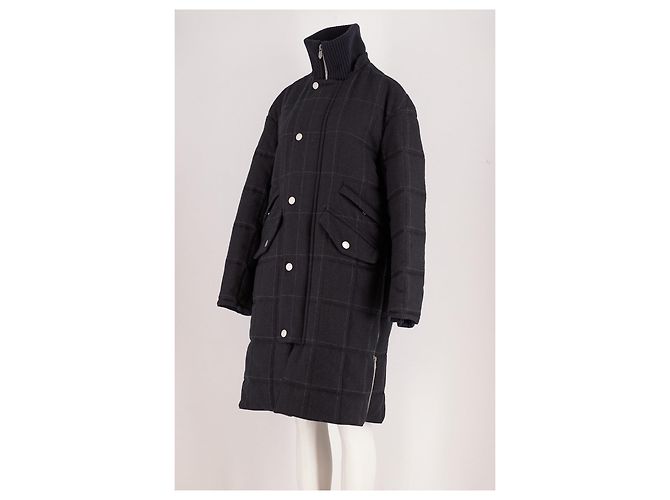 Hermès Cappotto in lana nera - vista 4