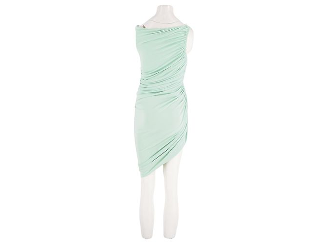 Norma Kamali Graues Karo Midikleid - Ansicht 2