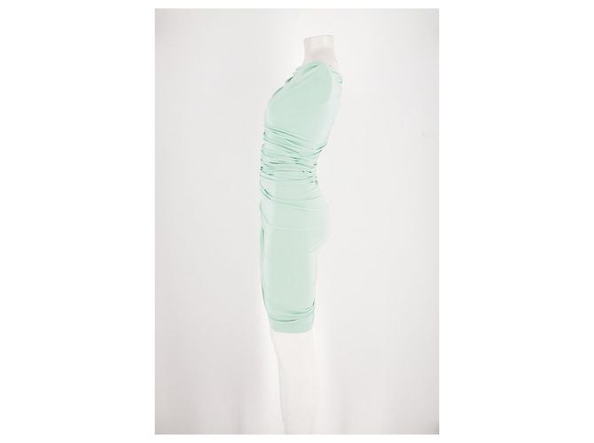 Norma Kamali Graues Karo Midikleid - Ansicht 3