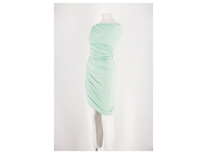 Norma Kamali Graues Karo Midikleid - Ansicht 4