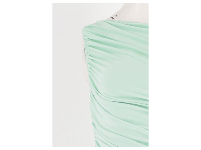 Norma Kamali Graues Karo Midikleid - Ansicht 6