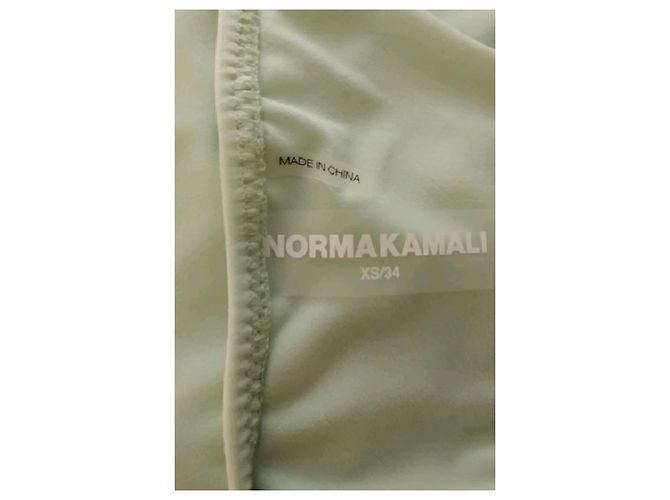 Norma Kamali Graues Karo Midikleid - Ansicht 7