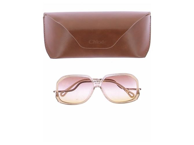 Chloé Óculos de sol bege "Wavy" - vista 7