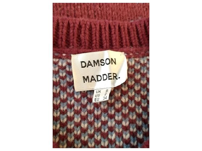 Autre Marque Damson Madder Ärmelloser roter Wollcardigan - Ansicht 7
