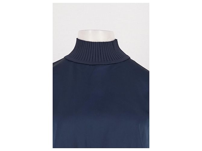Autre Marque Top senza maniche con collo alto a coste blu navy FLORERE - vista 5