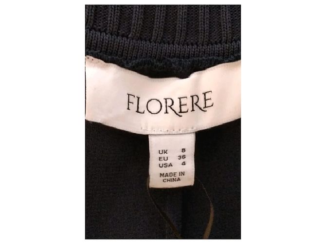 Autre Marque Top senza maniche con collo alto a coste blu navy FLORERE - vista 7