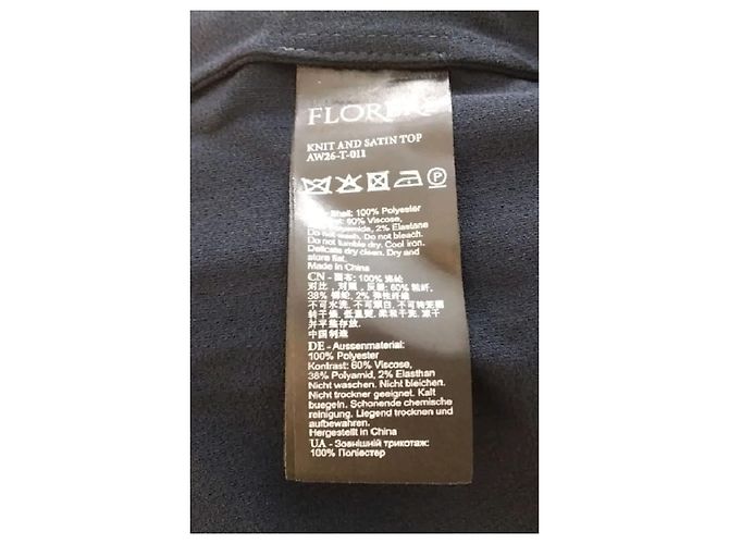 Autre Marque Top senza maniche con collo alto a coste blu navy FLORERE - vista 8