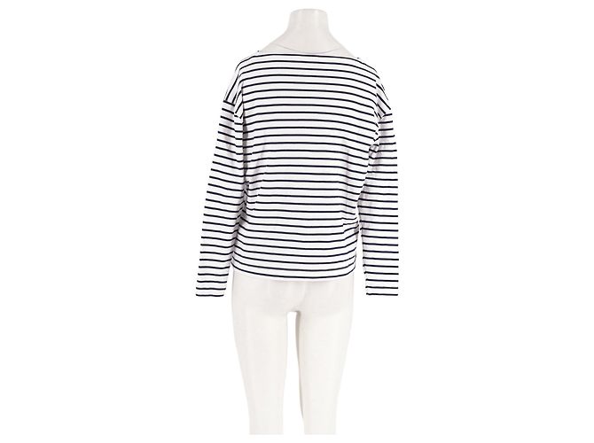 Polo Ralph Lauren Weißer Baumwollpullover mit Streifen - Ansicht 2