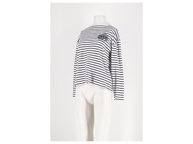 Polo Ralph Lauren Weißer Baumwollpullover mit Streifen - Ansicht 4