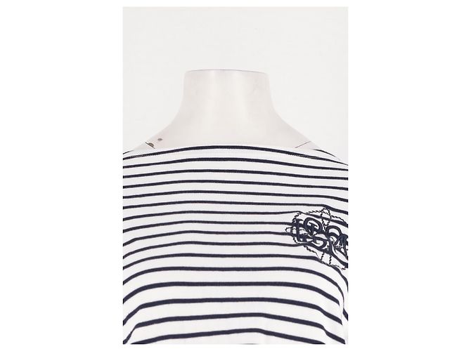 Polo Ralph Lauren Weißer Baumwollpullover mit Streifen - Ansicht 5