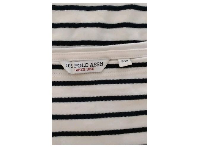 Polo Ralph Lauren Weißer Baumwollpullover mit Streifen - Ansicht 7
