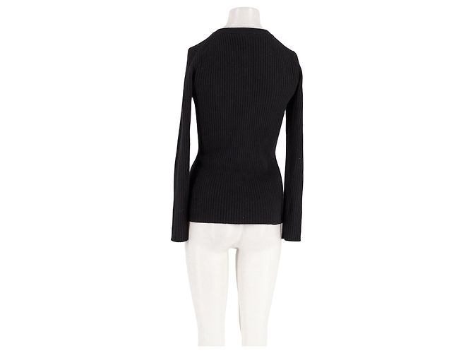 Jigsaw Cardigan aus Wolle Schwarz - Ansicht 2