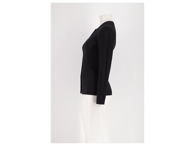 Jigsaw Cardigan aus Wolle Schwarz - Ansicht 3