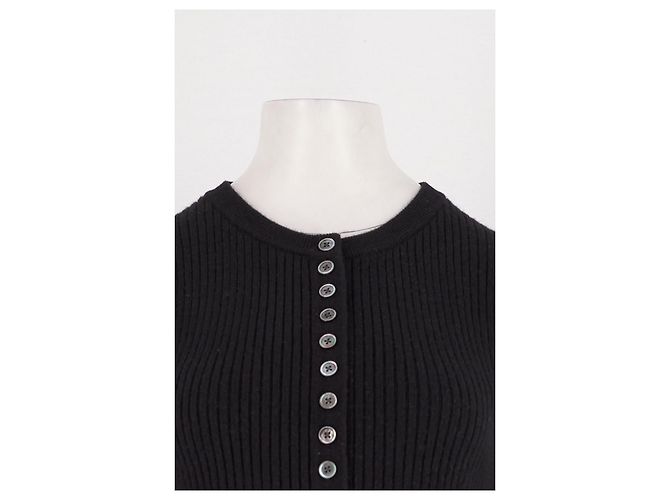 Jigsaw Cardigan aus Wolle Schwarz - Ansicht 5