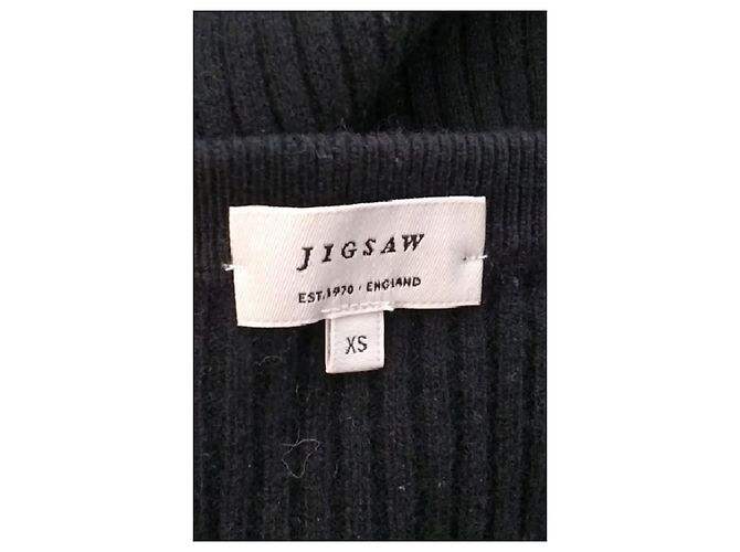 Jigsaw Cardigan aus Wolle Schwarz - Ansicht 7