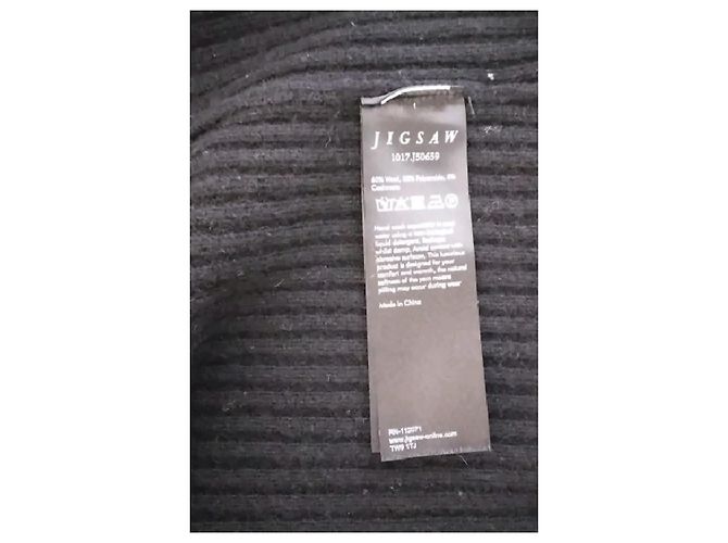 Jigsaw Cardigan aus Wolle Schwarz - Ansicht 8