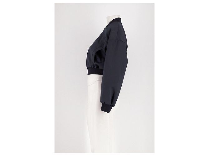 Maje Short Black Bomber Jacket - view 3