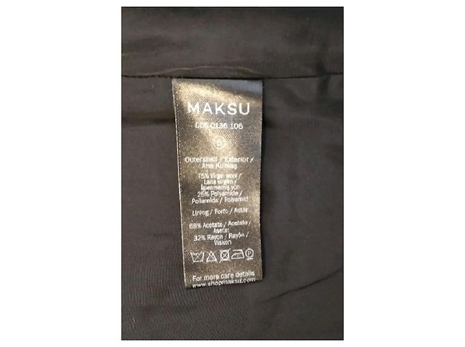 Autre Marque Giacca in lana nera MAKSU - vista 8