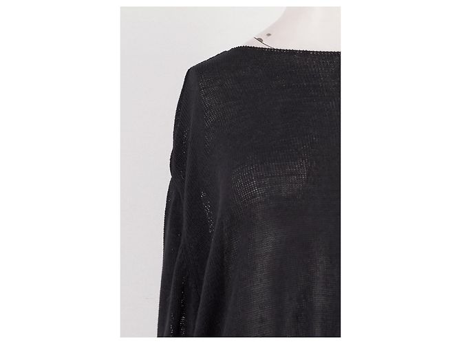 Autre Marque Vestido negro de algodón con cinturón DISSH - vista 6