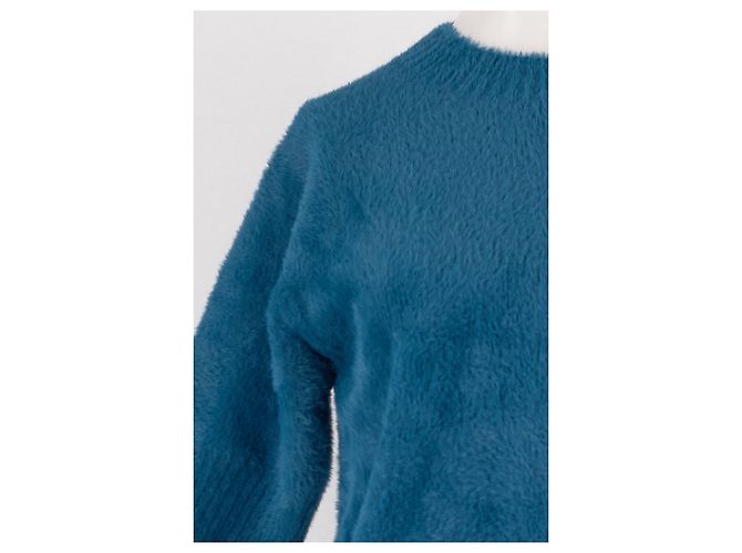 Autre Marque FLORERE Blauer Kurzarmpullover mit Rundhalsausschnitt S - Ansicht 6