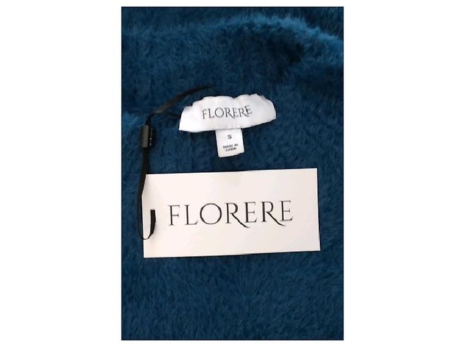 Autre Marque FLORERE Blauer Kurzarmpullover mit Rundhalsausschnitt S - Ansicht 7