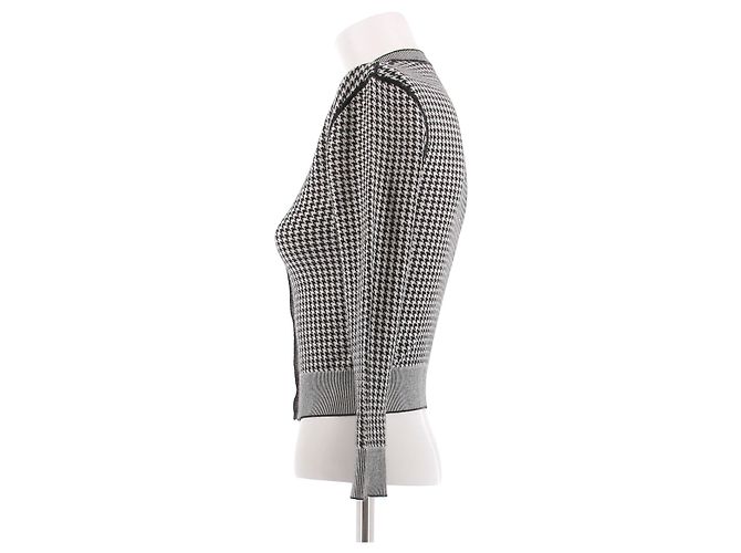 Christian Dior Cardigã com padrão pied-de-poule - vista 4