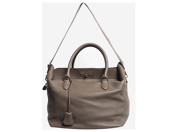 Hermès Bolsa tool box em couro swift Gris Etain 2012 - vista 3