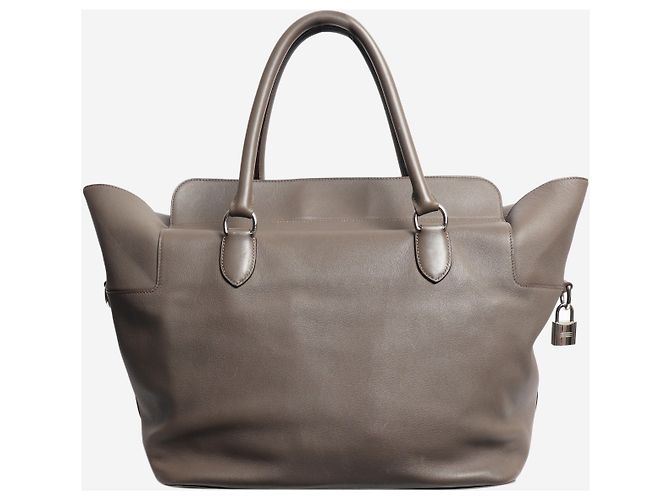 Hermès Bolsa tool box em couro swift Gris Etain 2012 - vista 4