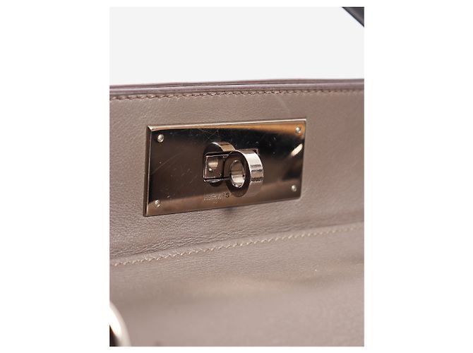 Hermès Bolsa tool box em couro swift Gris Etain 2012 - vista 8