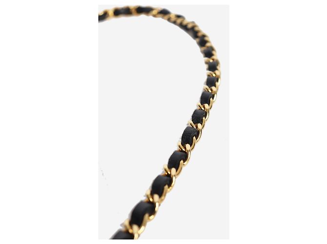 Chanel Black and gold Coco Mark 1982 chain belt - view 2