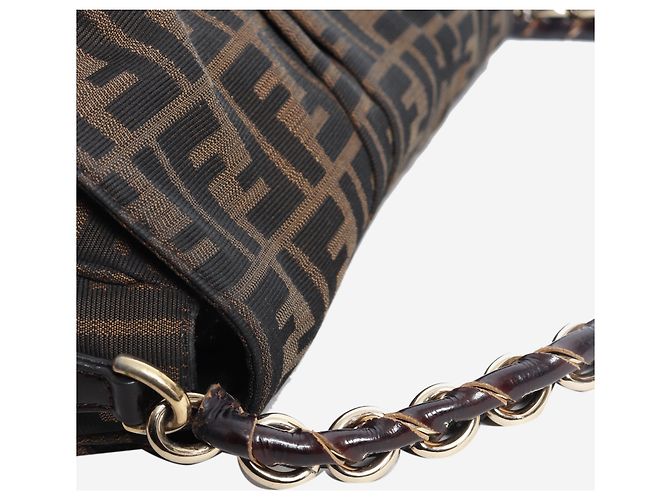 Fendi Bolsa de ombro Zucca Mia castanha - vista 6