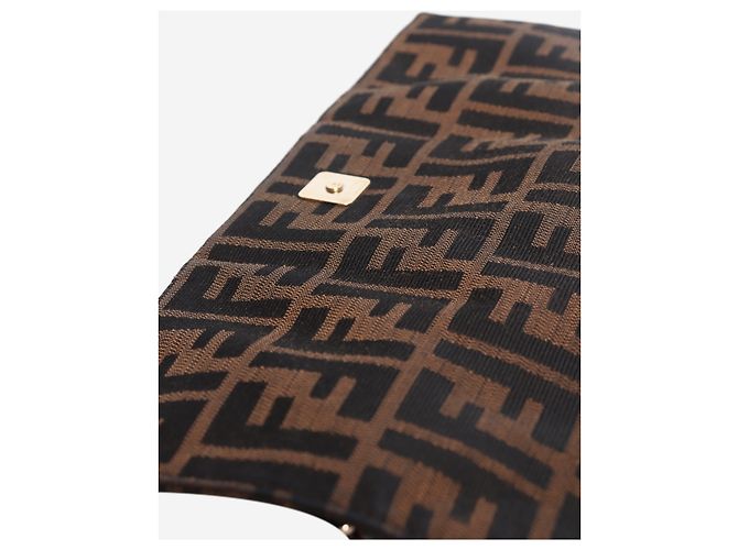 Fendi Bolsa de ombro Zucca Mia castanha - vista 9