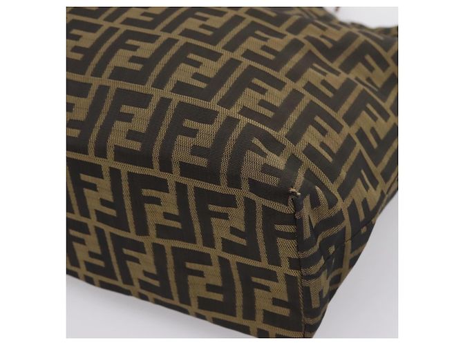 Borsa Tote FENDI Zucca Canvas Nylon Marrone Nero - vista 12