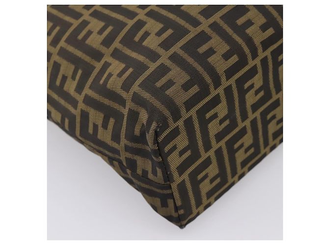 Borsa Tote FENDI Zucca Canvas Nylon Marrone Nero - vista 13