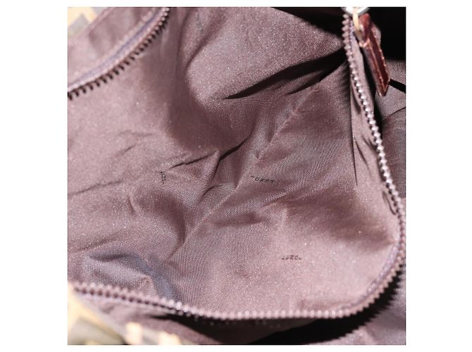 Borsa Tote FENDI Zucca Canvas Nylon Marrone Nero - vista 19