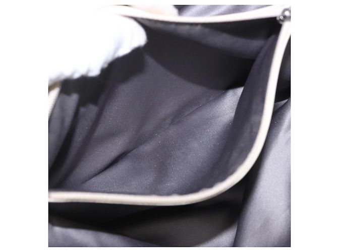 Borsa a tracolla CHANEL Chain Matelasse in pelle d'agnello Ivory Silver CC - vista 28