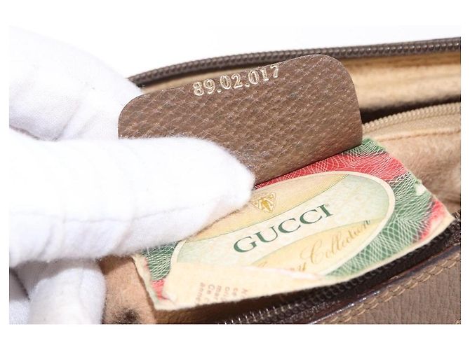 Borsa a tracolla GUCCI GG Supreme Web Sherry Line PVC Beige 89 02 017 - vista 12
