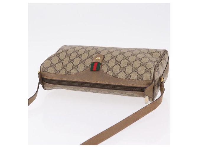 Borsa a tracolla GUCCI GG Supreme Web Sherry Line PVC Beige 89 02 017 - vista 14
