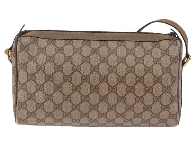 Borsa a tracolla GUCCI GG Supreme Web Sherry Line PVC Beige 89 02 017 - vista 2