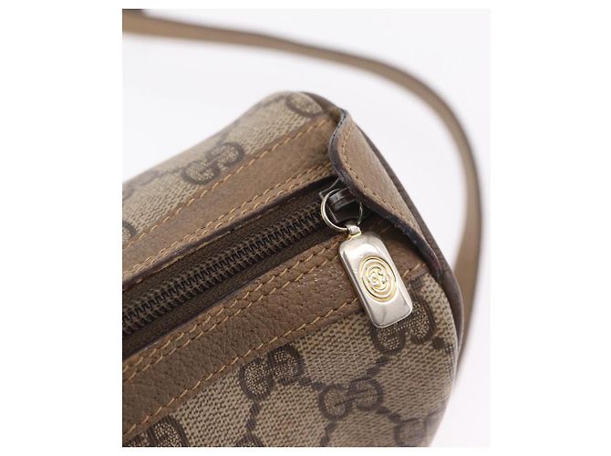 Borsa a tracolla GUCCI GG Supreme Web Sherry Line PVC Beige 89 02 017 - vista 23