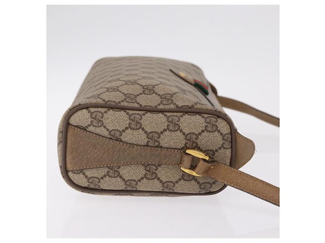 Borsa a tracolla GUCCI GG Supreme Web Sherry Line PVC Beige 89 02 017 - vista 4