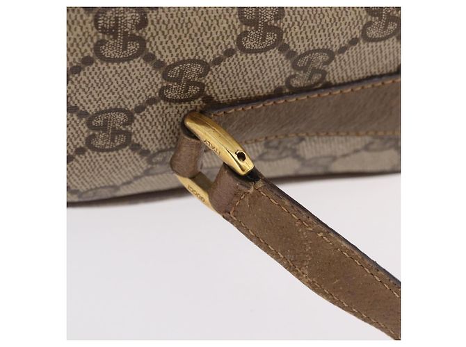 Borsa a tracolla GUCCI GG Supreme Web Sherry Line PVC Beige 89 02 017 - vista 7