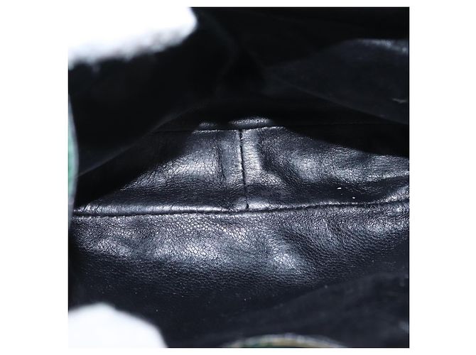 Borsa a tracolla CHANEL Matelasse con catena in pelle d'agnello verde e CC dorato - vista 10
